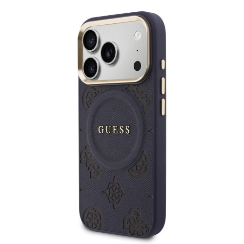 3261 GUESS HC MAGSAFE PU W/ PEONY HOT STAMP BLUE IP17 PRO