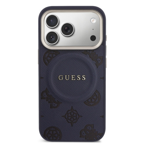 3261 GUESS HC MAGSAFE PU W/ PEONY HOT STAMP BLUE IP17 PRO