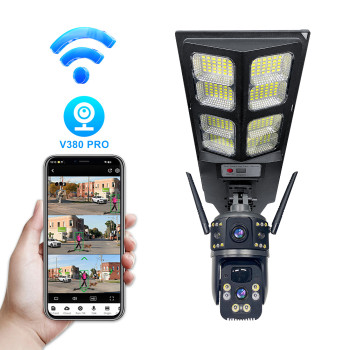 IP Солaрна Камера +LED лампа LD-004-G-H-EU 4G SIM 6MP 1080P ( APP:V380PRO ) HD 360 градуса с микрофон и високоговорител и LED светлина