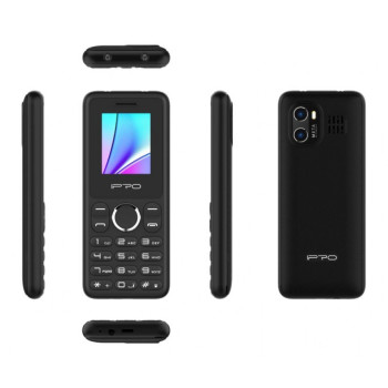 Мобилен телефон IPRO+БГ МЕНЮ A32 +БГ МЕНЮ /2G/32+32MB/1.77inch/0.08MP/800mAh/Dual Sim/5V 500mAh/ДвоенФенер - Черен