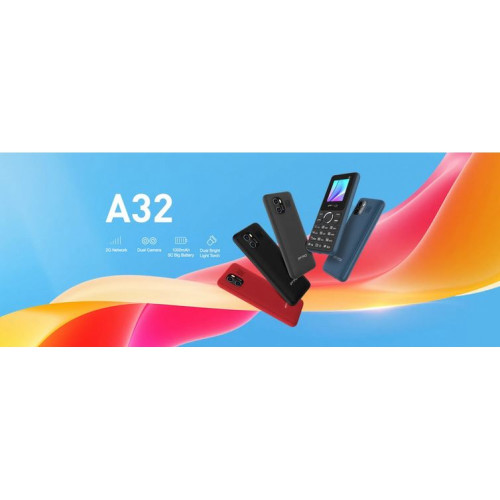 Мобилен телефон IPRO+БГ МЕНЮ A32 +БГ МЕНЮ /2G/32+32MB/1.77inch/0.08MP/800mAh/Dual Sim/5V 500mAh/ДвоенФенер - Черен