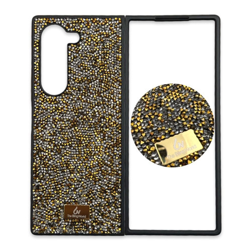 D81 Кейс TheBlingWorld за Samsung Z Fold 6 от 2 части - Златист D81 Кейс TheBlingWorld за Samsung Z Fold 6 от 2 части - Златист