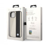 6680 BMW iPhone 14 & 13 Hardcase Backcover - Textured & Logo Stripe - Beige