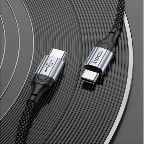 HOCO Кабел “X102 Fresh” 60W Type-C към Type-C (1M) - Черен