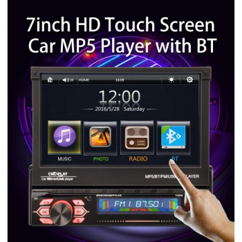 Касетофон за кола със 7" Дисплей- 7130 + Евро букса MP5 Bluetooth / Радио / Mp3/ USB / SD