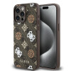 3037 GUESS HC MAGSAFE PU PEONY ON 4G BACKGROUND BROWN iPhone 15 PRO