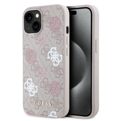 3327 GUESS HC MAGSAFE PU PEONY ON 4G BACKGROUND PINK iPhone 15