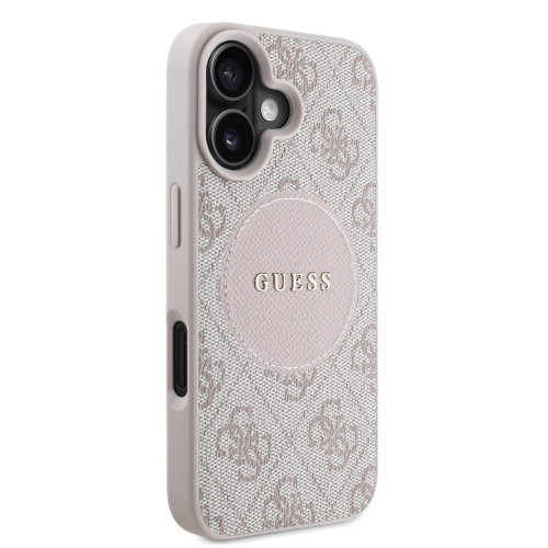 6774 GUESS HC MAGSAFE PU 4G CIRCLE W/ CLASSIC LOGO PINK iPhone 16