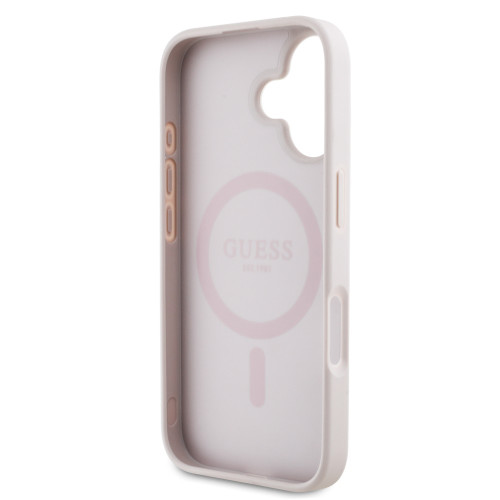 6774 GUESS HC MAGSAFE PU 4G CIRCLE W/ CLASSIC LOGO PINK iPhone 16