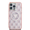 3543 GUESS HC MAGSAFE IML METAL OUTLINE JET SET PRINT TRIANGLE PINK iPhone 16 PRO MAX