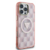 3543 GUESS HC MAGSAFE IML METAL OUTLINE JET SET PRINT TRIANGLE PINK iPhone 16 PRO MAX