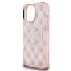 3543 GUESS HC MAGSAFE IML METAL OUTLINE JET SET PRINT TRIANGLE PINK iPhone 16 PRO MAX
