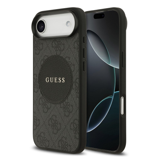 9977 GUESS HC MAGSAFE PU 4G CIRCLE W/ CLASSIC LOGO BLACK iPhone 17 AIR