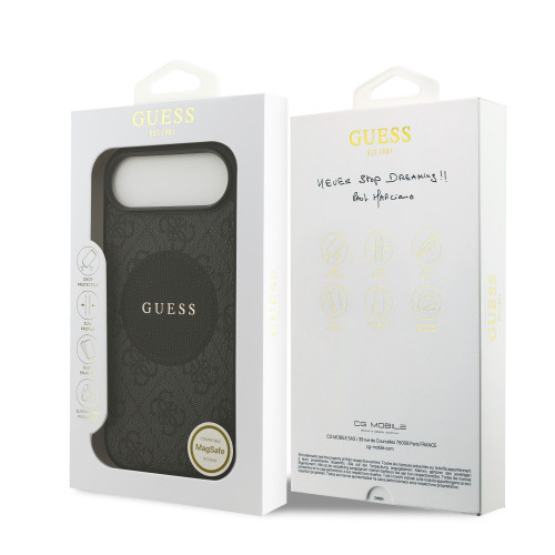 9977 GUESS HC MAGSAFE PU 4G CIRCLE W/ CLASSIC LOGO BLACK iPhone 17 AIR