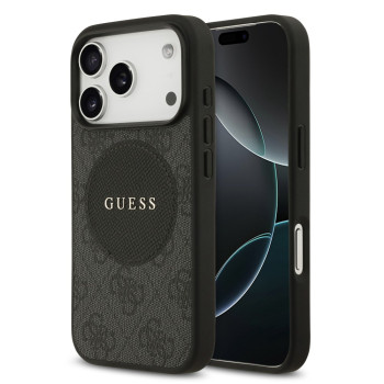 9984 GUESS HC MAGSAFE PU 4G CIRCLE W/ CLASSIC LOGO BLACK iPhone 17 PRO