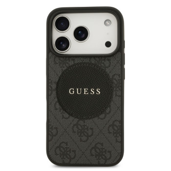 9984 GUESS HC MAGSAFE PU 4G CIRCLE W/ CLASSIC LOGO BLACK iPhone 17 PRO