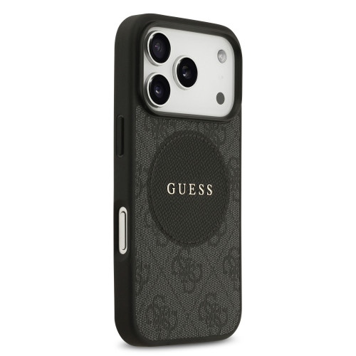 9984 GUESS HC MAGSAFE PU 4G CIRCLE W/ CLASSIC LOGO BLACK iPhone 17 PRO