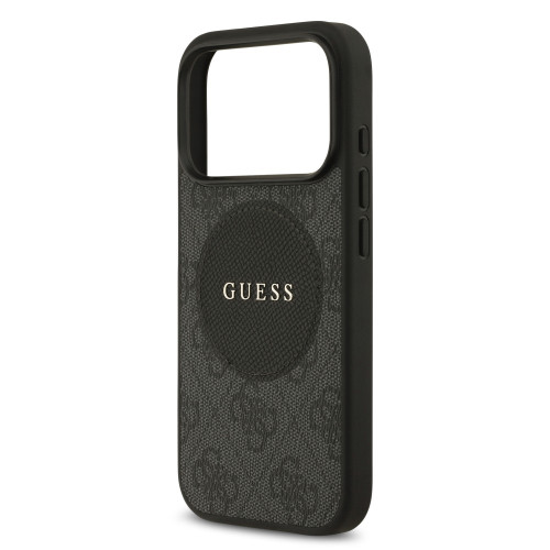 9984 GUESS HC MAGSAFE PU 4G CIRCLE W/ CLASSIC LOGO BLACK iPhone 17 PRO