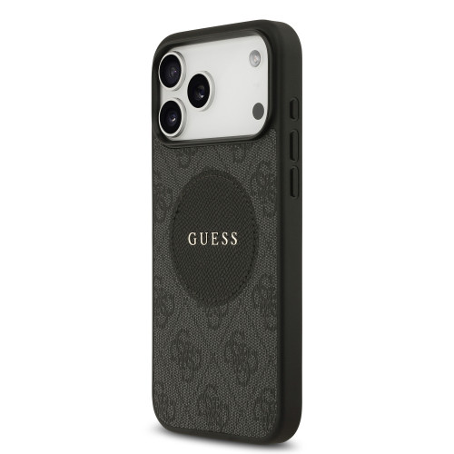 9991 GUESS HC MAGSAFE PU 4G CIRCLE W/ CLASSIC LOGO BLACK iPhone 17 PRO MAX