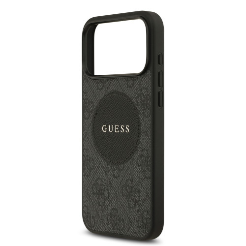9991 GUESS HC MAGSAFE PU 4G CIRCLE W/ CLASSIC LOGO BLACK iPhone 17 PRO MAX