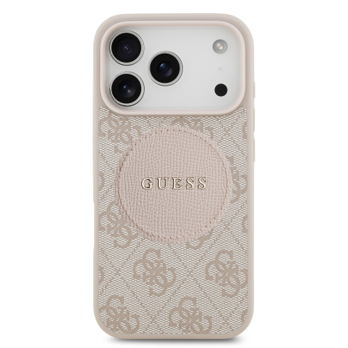 0065 GUESS HC MAGSAFE PU 4G CIRCLE W/ CLASSIC LOGO PINK iPhone 17 PRO