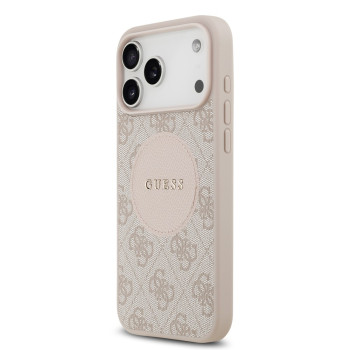 0072 GUESS HC MAGSAFE PU 4G CIRCLE W/ CLASSIC LOGO PINK iPhone 17 PRO MAX