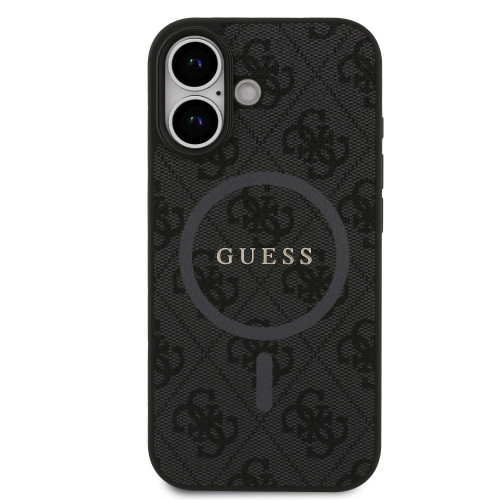 0966 GUESS HC MAGSAFE PU 4G RING CLASSIC LOGO BLACK iPhone17