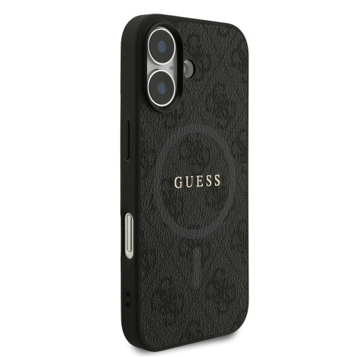0966 GUESS HC MAGSAFE PU 4G RING CLASSIC LOGO BLACK iPhone17