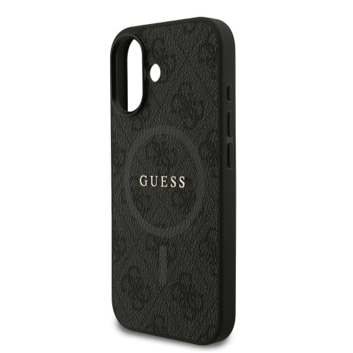 0966 GUESS HC MAGSAFE PU 4G RING CLASSIC LOGO BLACK iPhone17