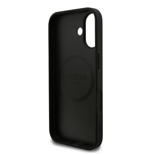 0966 GUESS HC MAGSAFE PU 4G RING CLASSIC LOGO BLACK iPhone17