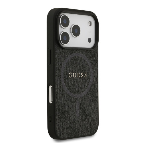 0980 GUESS HC MAGSAFE PU 4G RING CLASSIC LOGO BLACK iPhone 17 PRO
