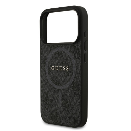 0980 GUESS HC MAGSAFE PU 4G RING CLASSIC LOGO BLACK iPhone 17 PRO