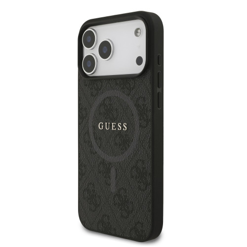 0997 GUESS HC MAGSAFE PU 4G RING CLASSIC LOGO BLACK iPhone 17 PRO MAX