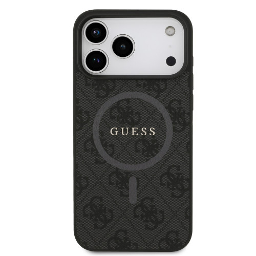 0997 GUESS HC MAGSAFE PU 4G RING CLASSIC LOGO BLACK iPhone 17 PRO MAX