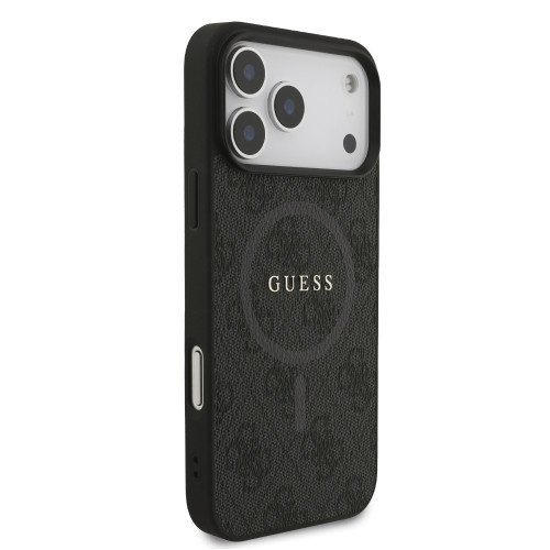 0997 GUESS HC MAGSAFE PU 4G RING CLASSIC LOGO BLACK iPhone 17 PRO MAX