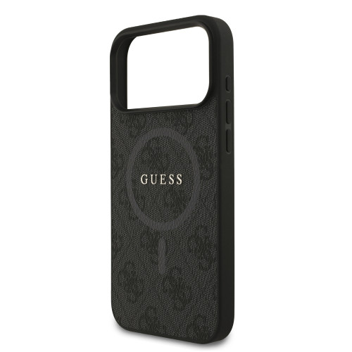 0997 GUESS HC MAGSAFE PU 4G RING CLASSIC LOGO BLACK iPhone 17 PRO MAX