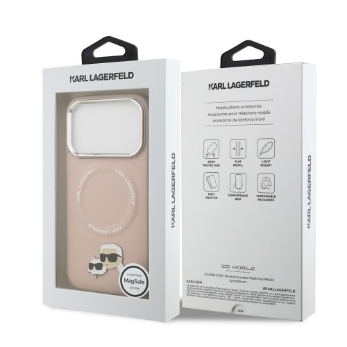 5473 KARL HC MAGSAFE PU K&C PINS PINK iPhone 17 PRO