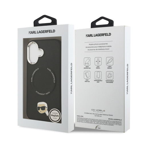 5619 KARL HC MAGSAFE PU KARL PIN BLACK iPhone 17