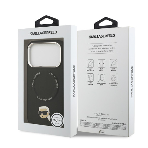 5640 KARL HC MAGSAFE PU KARL PIN BLACK iPhone 17 PRO MAX