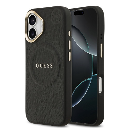 9674 GUESS HC MAGSAFE PU W/ PEONY HOT STAMP BLACK iPhone 17