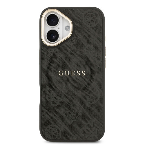 9674 GUESS HC MAGSAFE PU W/ PEONY HOT STAMP BLACK iPhone 17