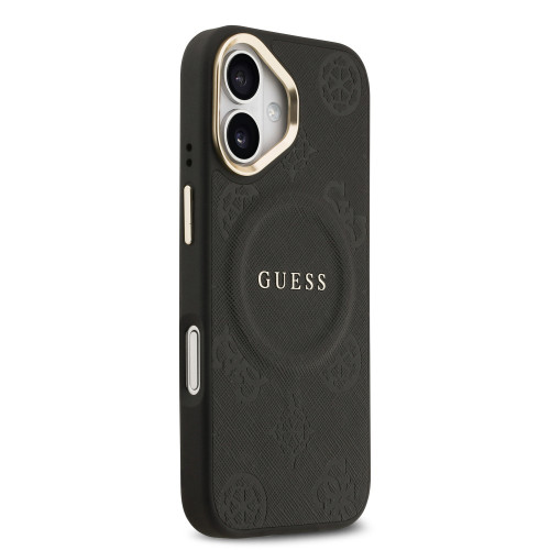 9674 GUESS HC MAGSAFE PU W/ PEONY HOT STAMP BLACK iPhone 17