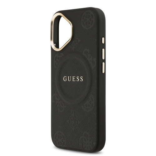 9674 GUESS HC MAGSAFE PU W/ PEONY HOT STAMP BLACK iPhone 17