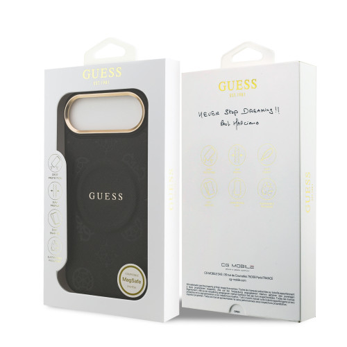 9681 GUESS HC MAGSAFE PU W/ PEONY HOT STAMP BLACK iPhone 17 AIR