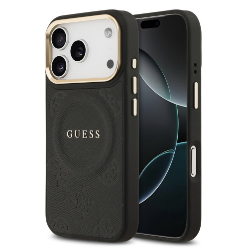 9698 GUESS HC MAGSAFE PU W/ PEONY HOT STAMP BLACK iPhone 17 PRO