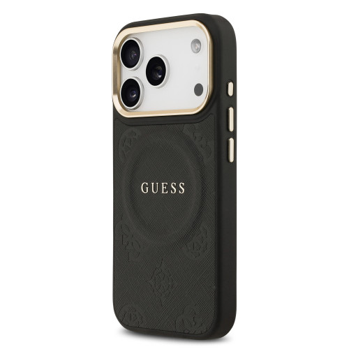 9698 GUESS HC MAGSAFE PU W/ PEONY HOT STAMP BLACK iPhone 17 PRO