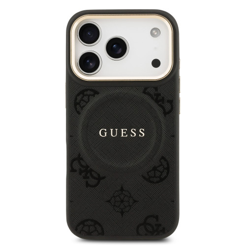 9698 GUESS HC MAGSAFE PU W/ PEONY HOT STAMP BLACK iPhone 17 PRO