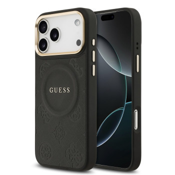 9704 GUESS HC MAGSAFE PU W/ PEONY HOT STAMP BLACK iPhone 17 PRO MAX