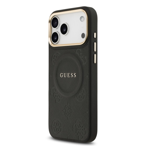 9704 GUESS HC MAGSAFE PU W/ PEONY HOT STAMP BLACK iPhone 17 PRO MAX