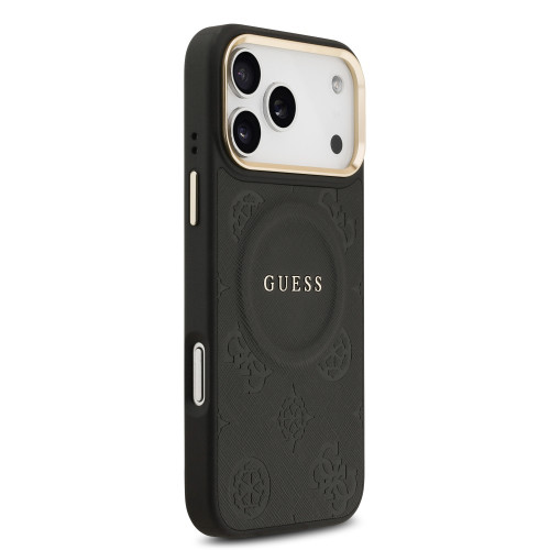 9704 GUESS HC MAGSAFE PU W/ PEONY HOT STAMP BLACK iPhone 17 PRO MAX